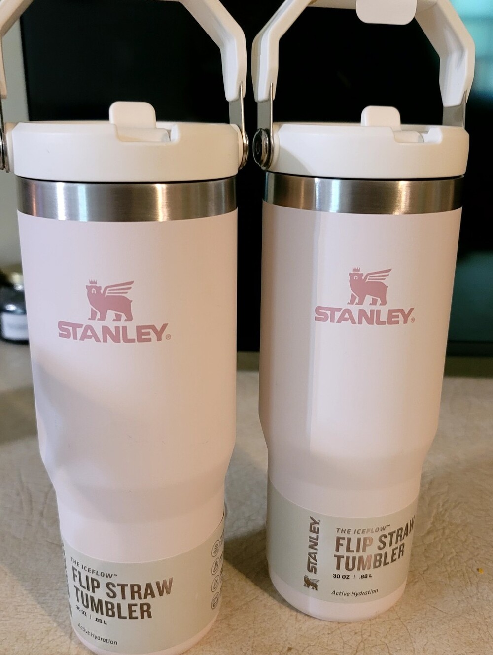 2 Stanley 30oz Ice Flow Flip Straw Pink
